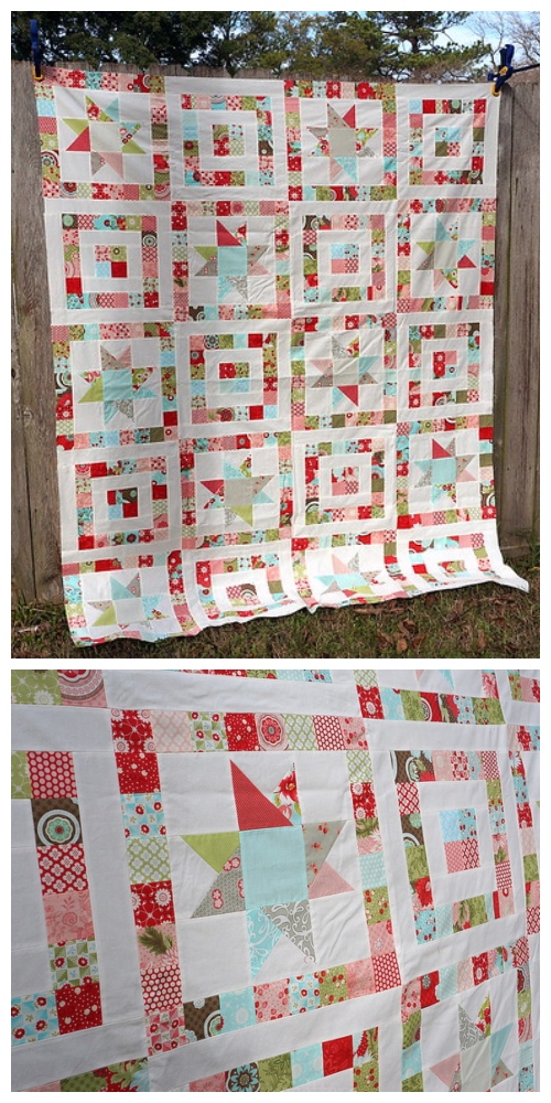 DIY Christmas Wren Quilt - Star Eye Quilt Tutorial 