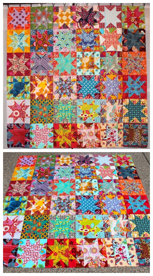 DIY Lovely Starry Eyed Patchwork Quilt Tutorial 