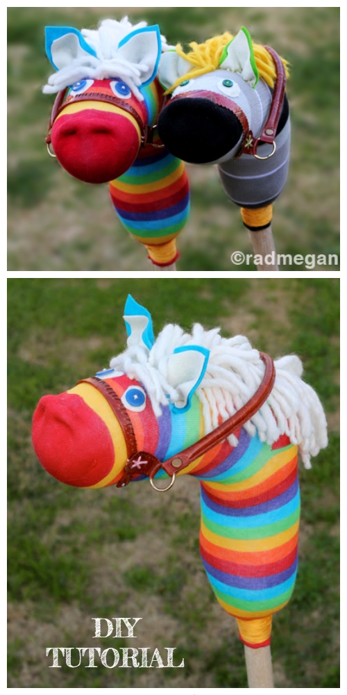 20+ Adorable Sock Toys DIY Tutorials - DIY Sock Hobby Horse Tutorial