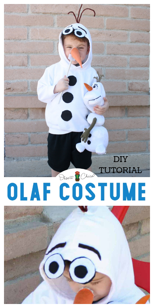 20+ DIY Halloween Costume Tutorials for All Ages -DIY Frozen Olaf Costume Tutorials