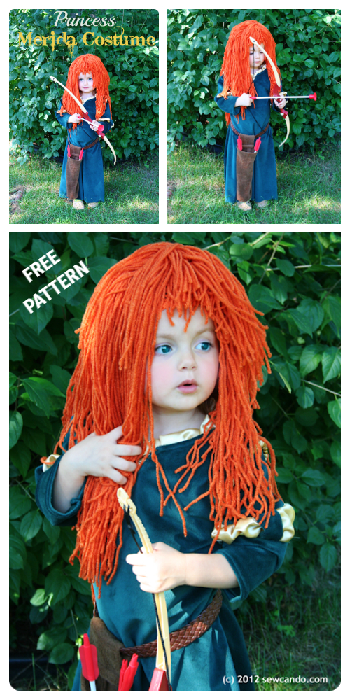 20+ DIY Halloween Costume Tutorials for All Ages - DIY Merida Costumes Tutorials