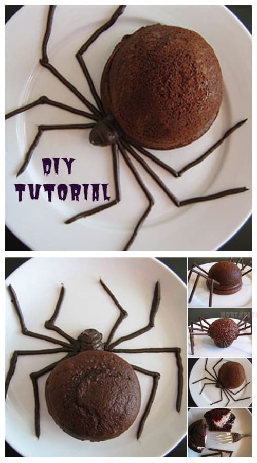 DIY Halloween Spider Cakes Recipes + Tutorial