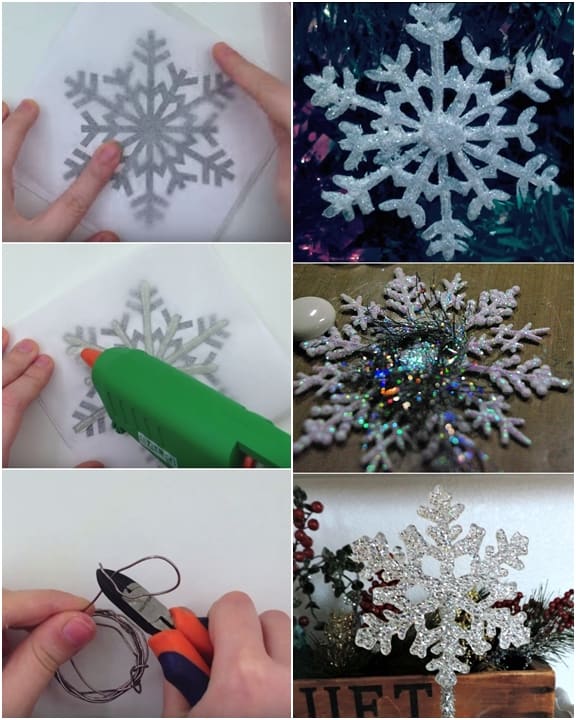 DIY Hot Glue Snowflake Ornament For Christmas Decoration + Video