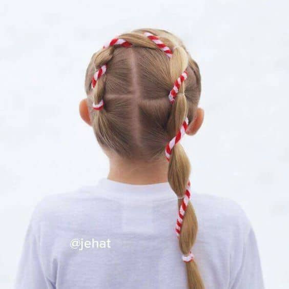 Festive Girls' Christmas Holiday Hairstyle DIY Tutorials + Video