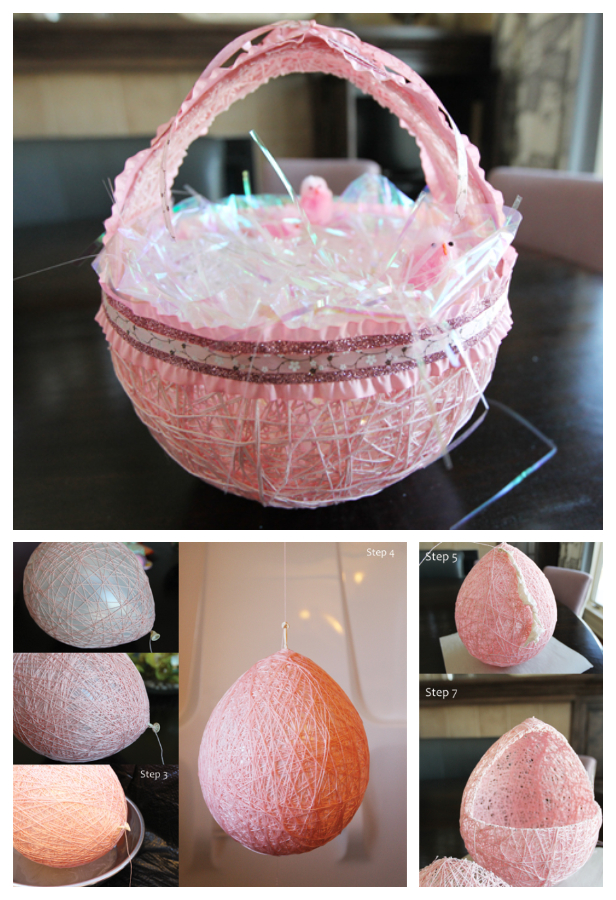 Easter Egg String Basket Basket DIY Tutorial