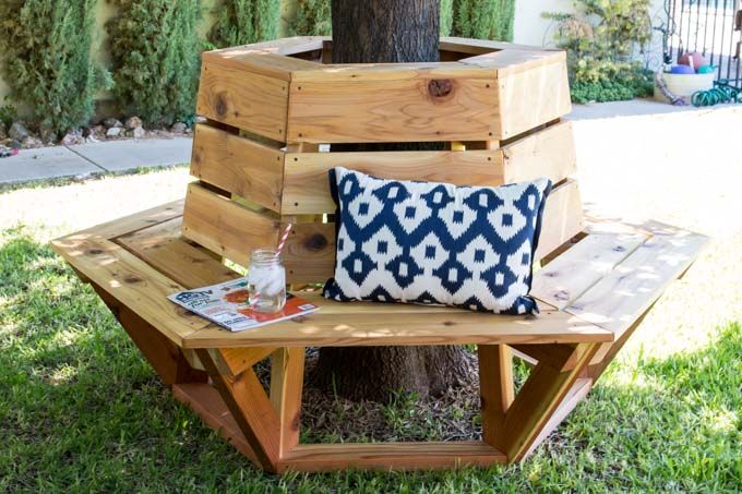 Build A Wrap-Around Tree Bench DIY Tutorial