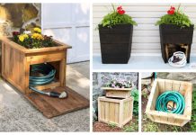 Hose Storage Wood Planter Box DIY Tutorials + Video Hose Storage Wood Planter Box DIY Tutorials + Video