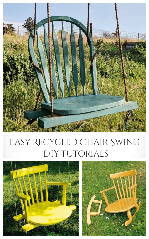 Easy Recycled Chair Swing DIY Tutorials
