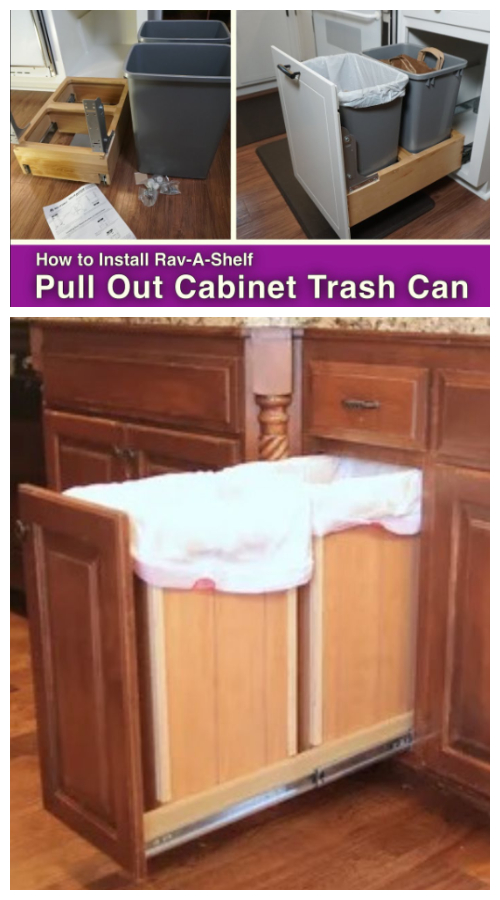 Install a rolling recycling bin in your kitchen counter