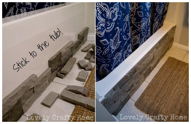 Dress up your bland bathtub with air stone.