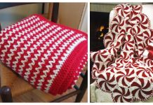 DIY Peppermint Afghan Throw Free Crochet Pattern + Video DIY Peppermint Afghan Throw Free Crochet Pattern + Video