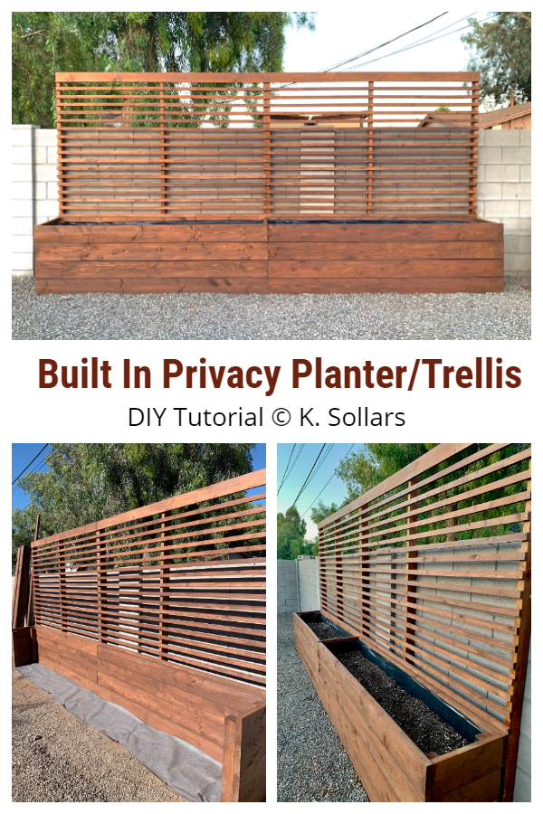 Built In Privacy Planter/Trellis DIY Tutorial