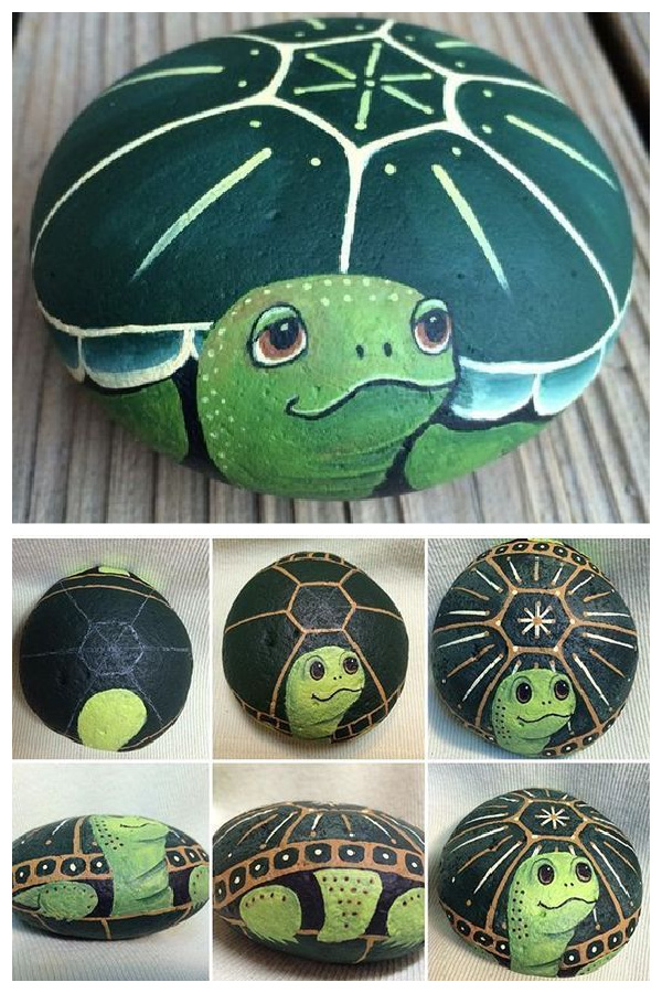 DIY Rock Turtle Garden Decor Ideas and Tutorials + Video