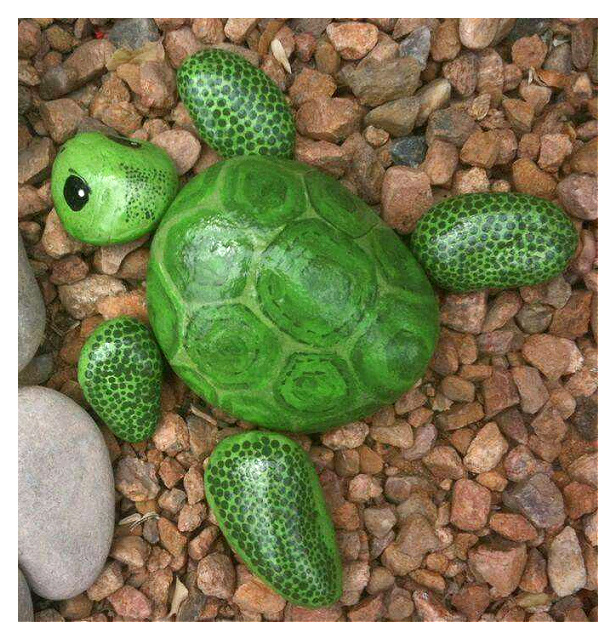 DIY Rock Turtle Garden Decor Ideas and Tutorials
