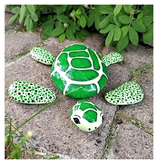 DIY Rock Sea Turtle Garden Decor Ideas and Tutorials