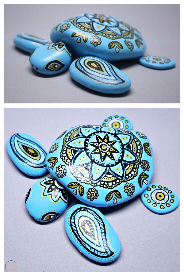 Original Hand Painted Sea Turtle 