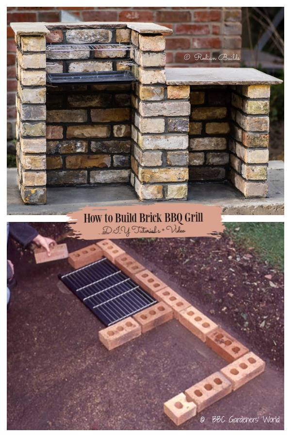 How to Build Brick BBQ Grill DIY Tutorial (Video)