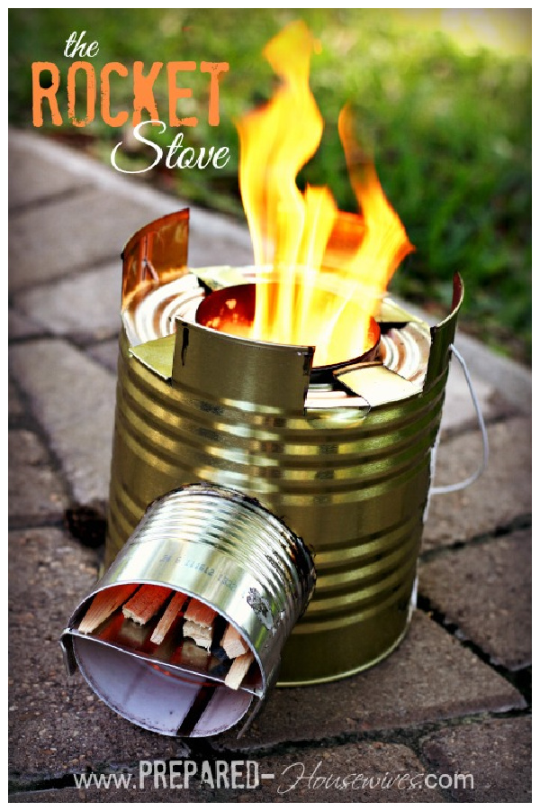 DIY Portable Tin Can Rocket Stove Out of $10 + Video Tutorial