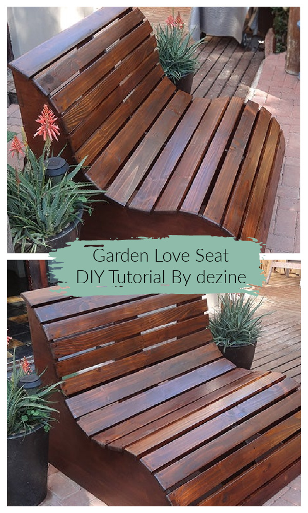 Garden Love Seat Bench DIY Tutorial – Free Plans