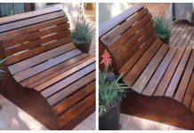 Garden Love Seat Bench DIY Tutorial – Free Plans Garden Love Seat Bench DIY Tutorial – Free Plans