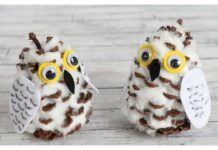 Easy Pine Cone Snowy Owls DIY Tutorial Easy Pine Cone Snowy Owls DIY Tutorial