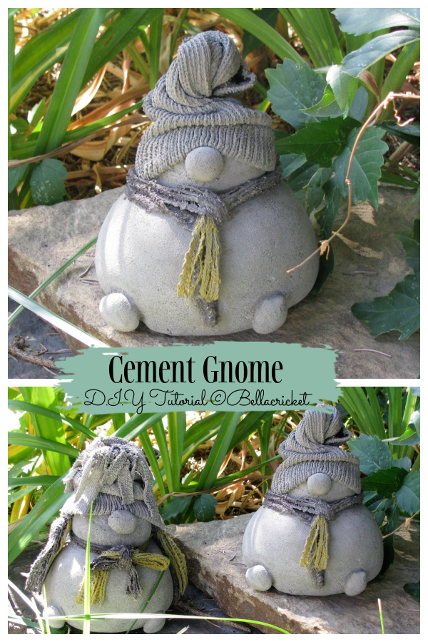 Fun Cement Gnome DIY Tutorial - Garden Decor