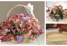 DIY Rope Flower Bouquet Basket Easy Tutorial DIY Twine Rope Basket tutorial with Hot Glue Gun