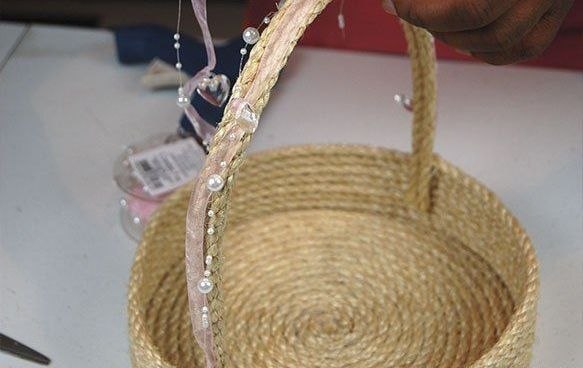 DIY Rope Flower Bouquet Basket Easy Tutorial