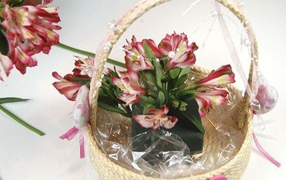 DIY Rope Flower Bouquet Basket Easy Tutorial