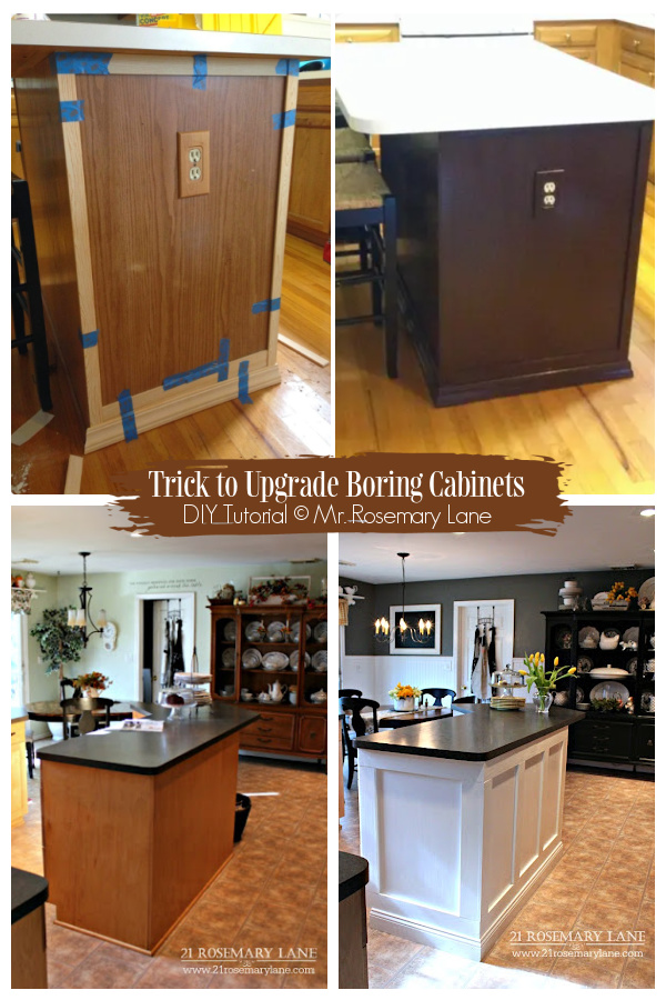 Contemporary Kitchen Island Makeover DIY Tutorial