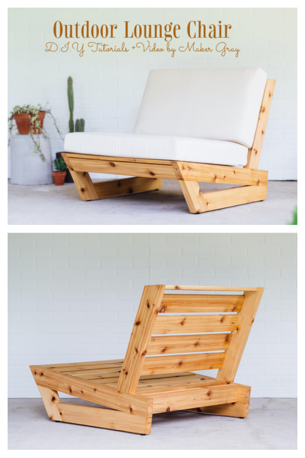  DIY Wood Outdoor Lounge Chair Tutorial + Video