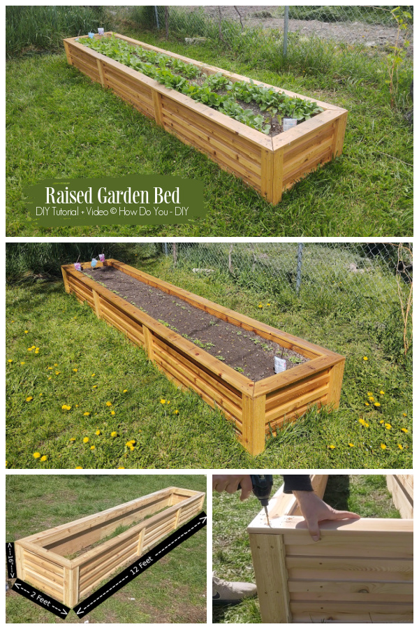 Ground Wood Raised Garden Bed DIY Tutorial + Video