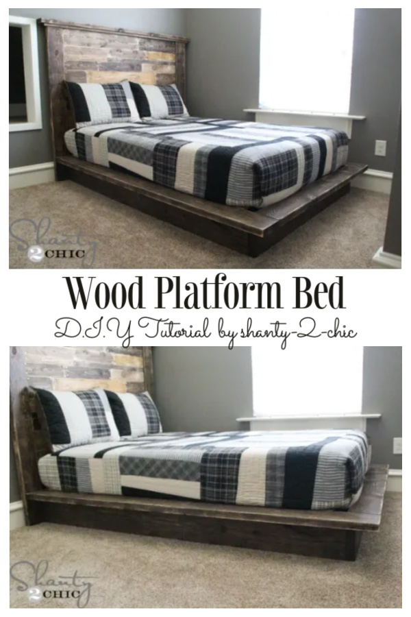 Easy Wood Platform Bed DIY Tutorial