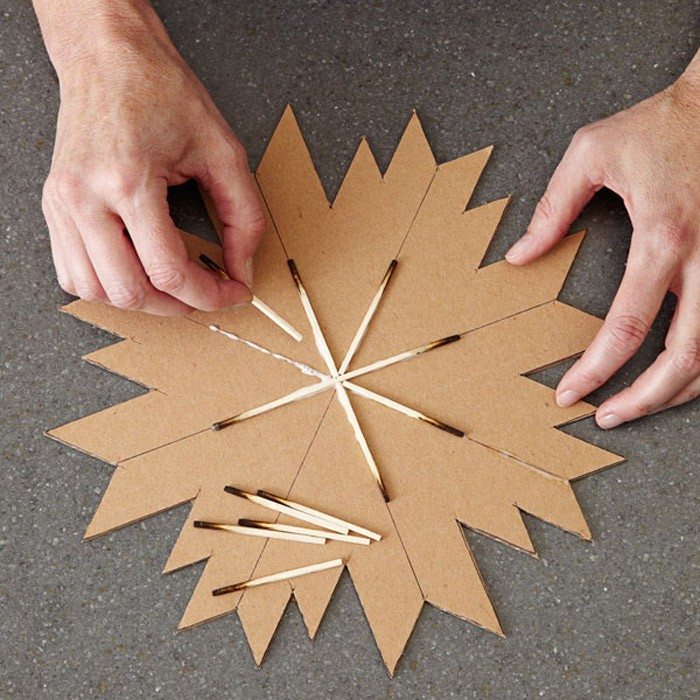 Amazing Burnt Matchsticks Star Wall Art DIY Tutorial