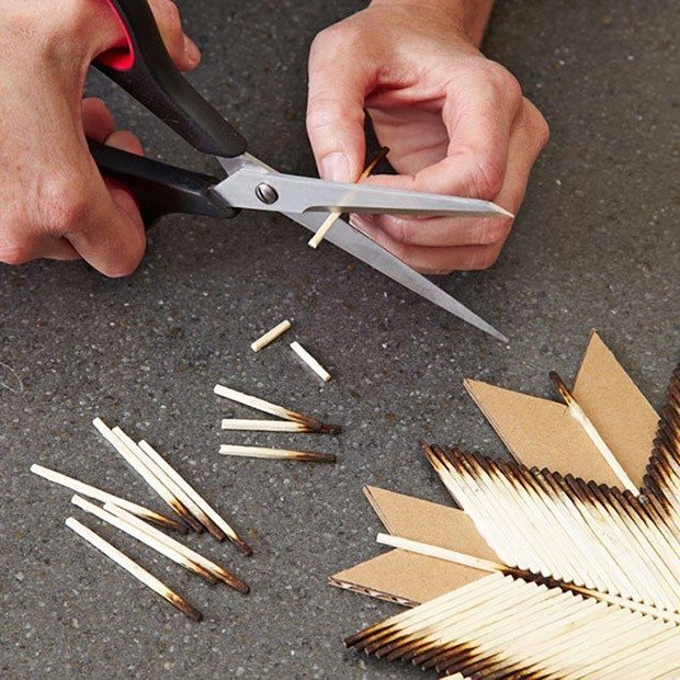 Amazing Burnt Matchsticks Star Wall Art DIY Tutorial