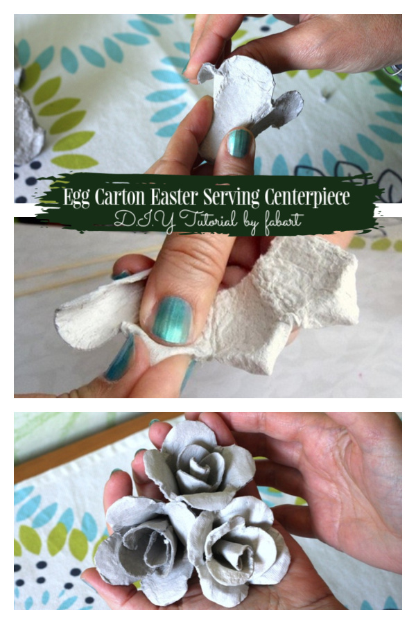 DIY Easter Egg Serving Centerpiece from Egg Cartons - Easy Tutorial