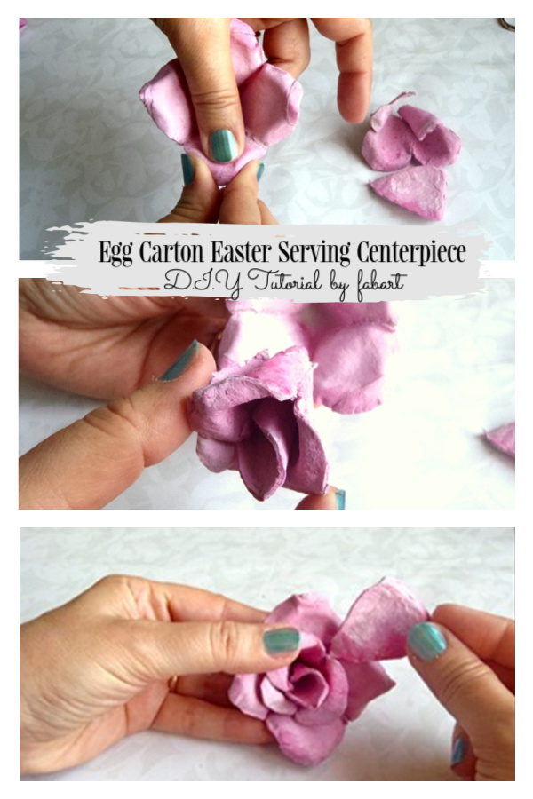 DIY Easter Egg Serving Centerpiece from Egg Cartons - Easy Tutorial