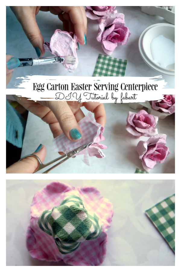 DIY Easter Egg Serving Centerpiece from Egg Cartons - Easy Tutorial