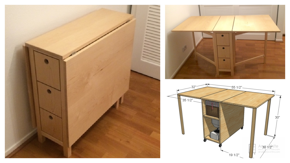 DIY FOLDING CRAFT TABLE OR FOLDABLE DESK Story - Remodelaholic