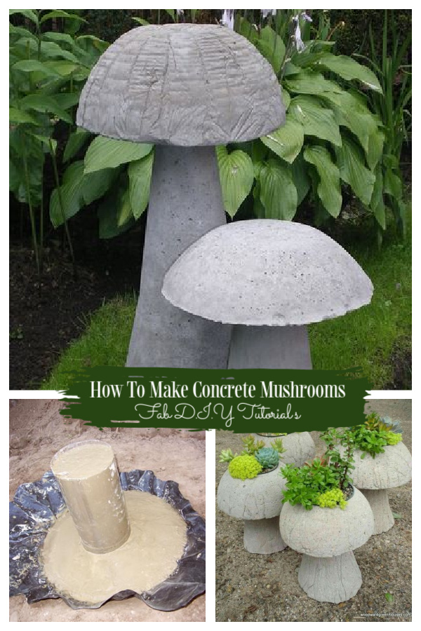 How To Make Concrete Mushrooms - DIY Tutorials