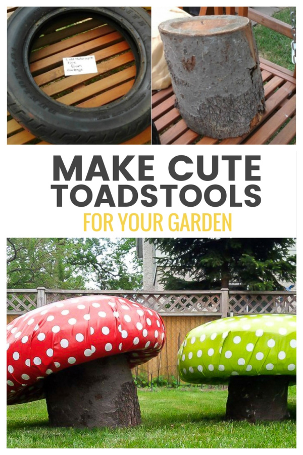 Toadstool Garden Stools DIY Tutorial