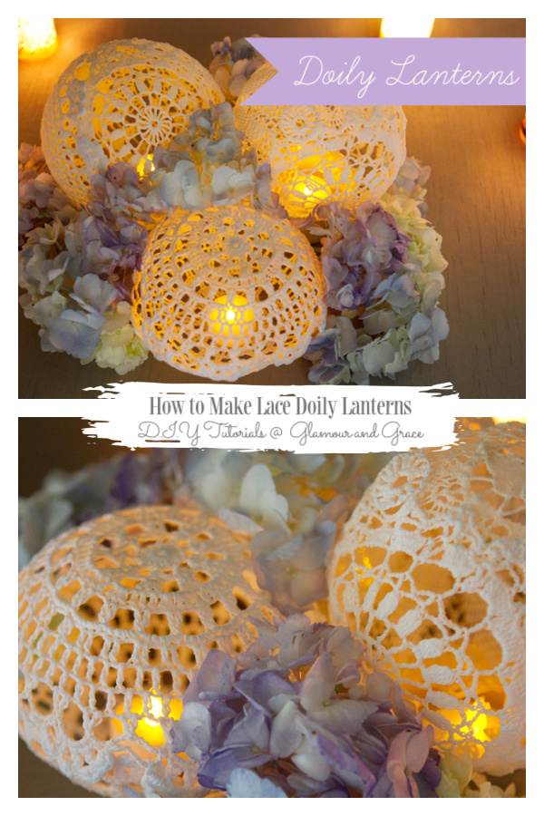 Easy Lace Doily Lantern DIY Tutorial Easy Lace Doily Lantern DIY Tutorial