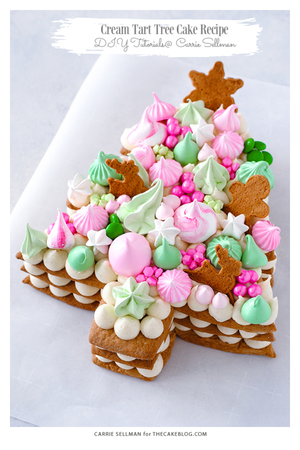 Christmas Cream Tart Tree Cake Recipe and Tutorial Christmas Cream Tart Tree Cake Recipe and Tutorial